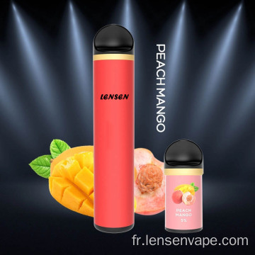 Lensen 600puffs Système de pod remplaçable de pod jetable